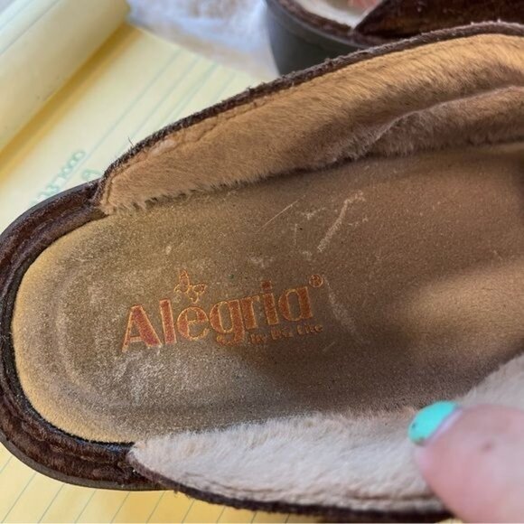 Alegria Classic Capt Corduroy Brown Mule Slip On Wedge Sz Sz 10** - Picture 9 of 9